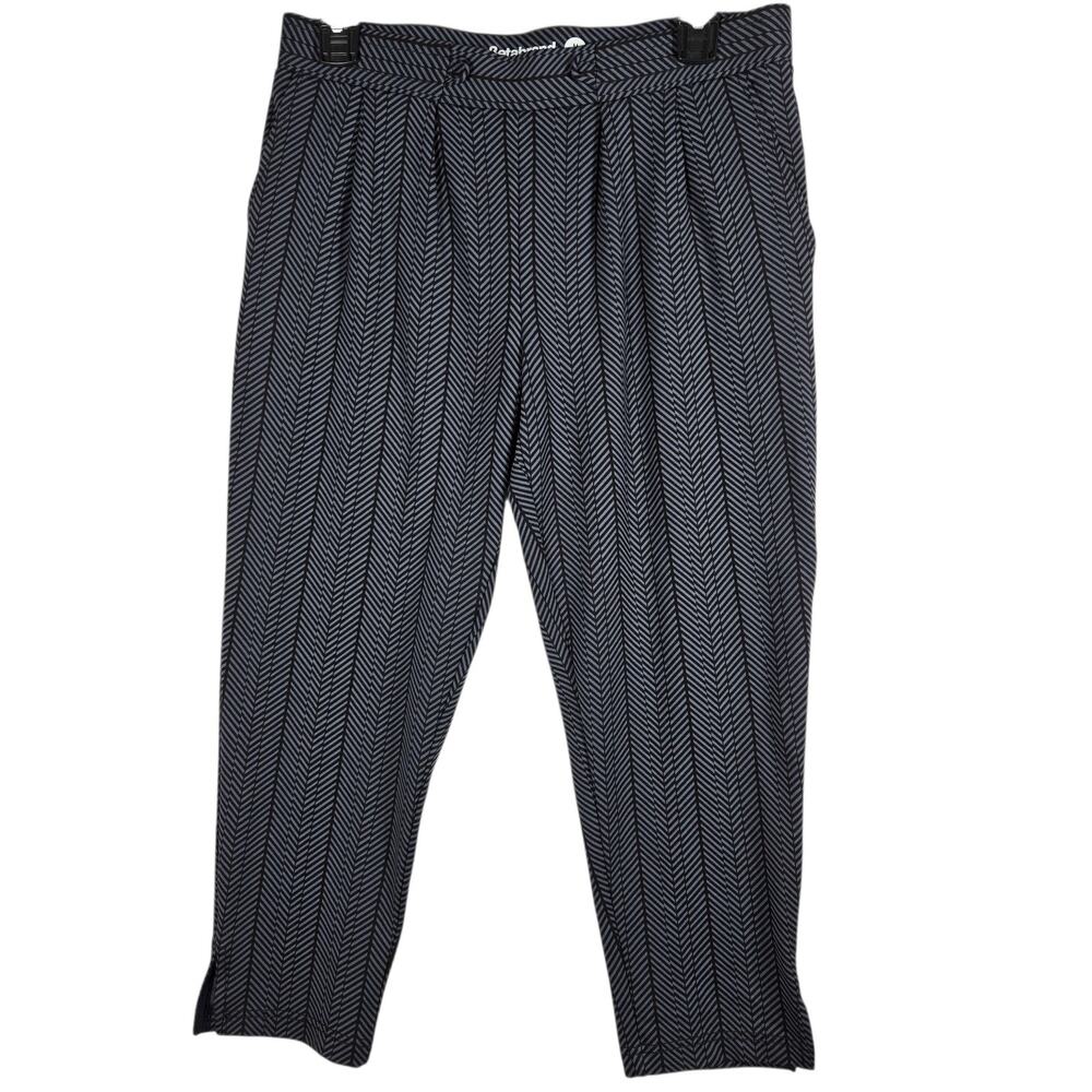 Betabrand Dress Pant Yoga Pants Medium Short Petite Herringbone Cropped Trousers